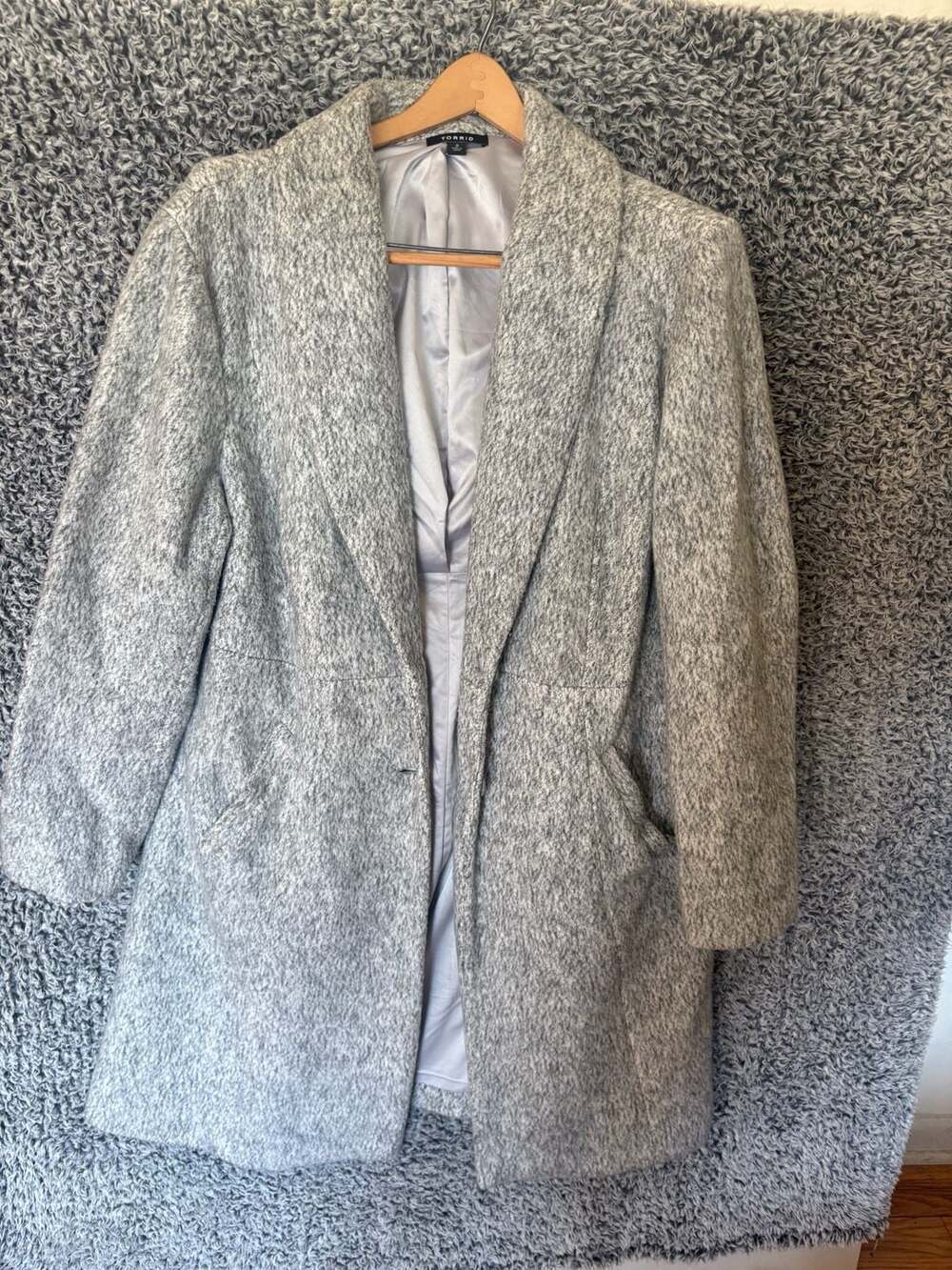Torrid A-Line Trench Coat Size 4 Plus Women's